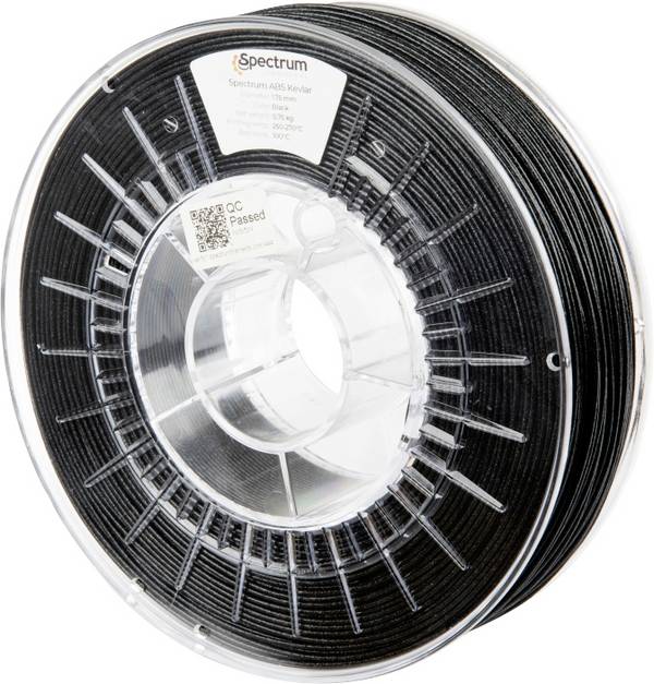 Spectrum Filaments 80564 ABS Kevlar Filament ABS schlagfest, chemisch beständig, hitzebeständig, hohe Zugfestigkeit 1.75 mm 750 g Schwarz  1 St.