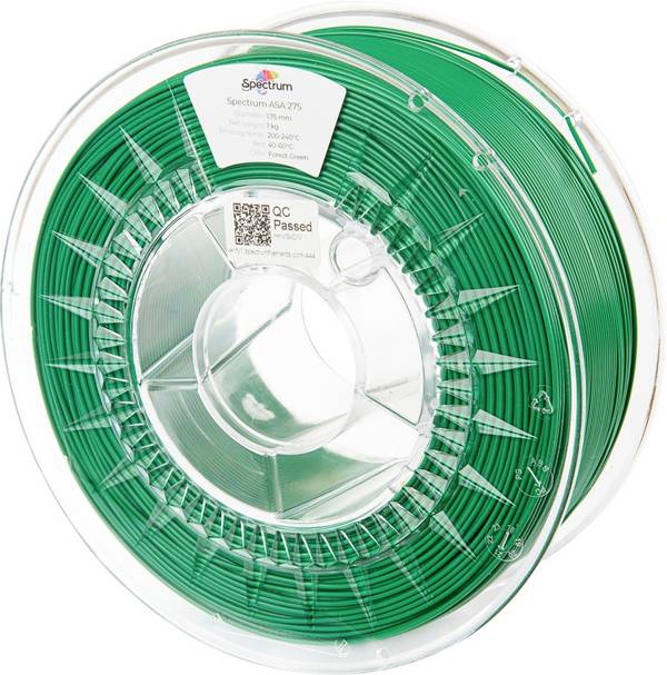 Spectrum Filaments 80532 ASA 275 FOREST GREEN Filament ASA schlagfest, witterungsbeständig, UV-beständig 1.75 mm 1000 g Wald-Grün  1 St.