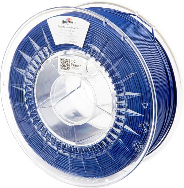 Spectrum Filaments 80306 ASA 275 NAVY BLUE Filament ASA schlagfest, witterungsbeständig, UV-beständig 1.75 mm 1000 g Navy-Blau, Marineblau  1 St.