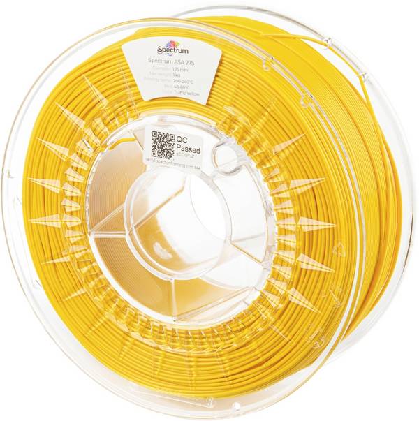 Spectrum Filaments 80509 ASA 275 TRAFFIC YELLOW Filament ASA schlagfest, witterungsbeständig, UV-beständig 1.75 mm 1000 g Verkehrsgelb  1 St.