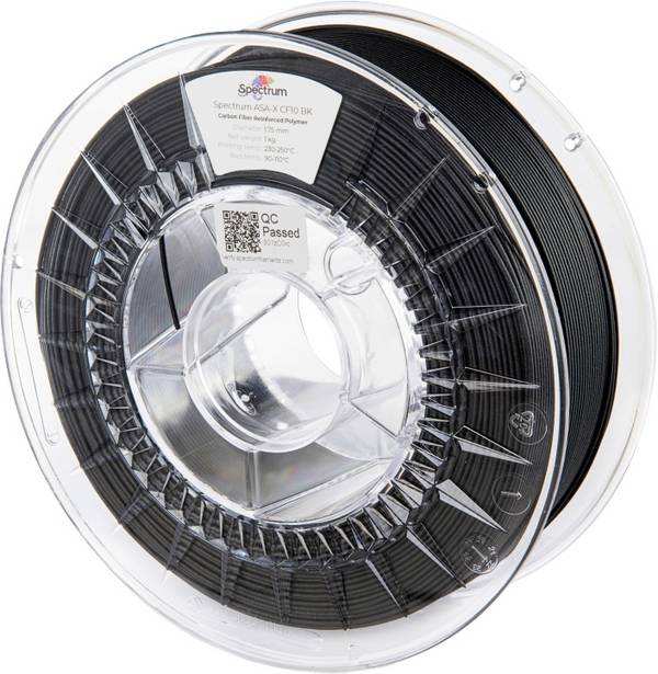 Spectrum Filaments 80716 ASA-X CF10 Filament ASA schlagfest, witterungsbeständig, UV-beständig, Kohlefaserverstärkt 1.75 mm 1000 g Schwarz (matt)  1 St.
