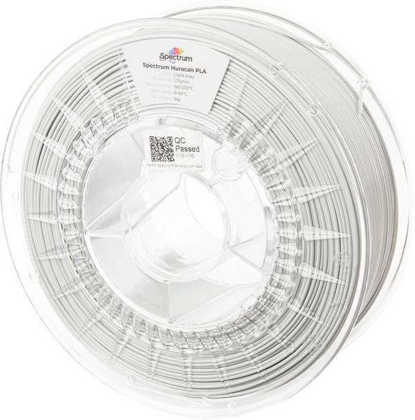 Spectrum Filaments 80924 Huracan PLA LIGHT GREY Filament PLA Highspeed Filament, Erhöhte Extrusionsrate 1.75 mm 1000 g Lichtgrau  1 St.