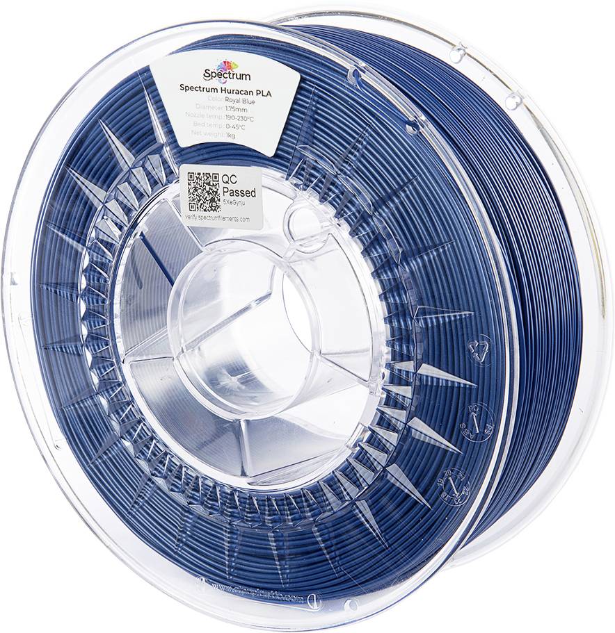 Spectrum Filaments 80928 Huracan PLA ROYAL BLUE Filament PLA kunststof Highspeed filament 1.75 mm 1000 g Koningsblauw 1 stuk(s)