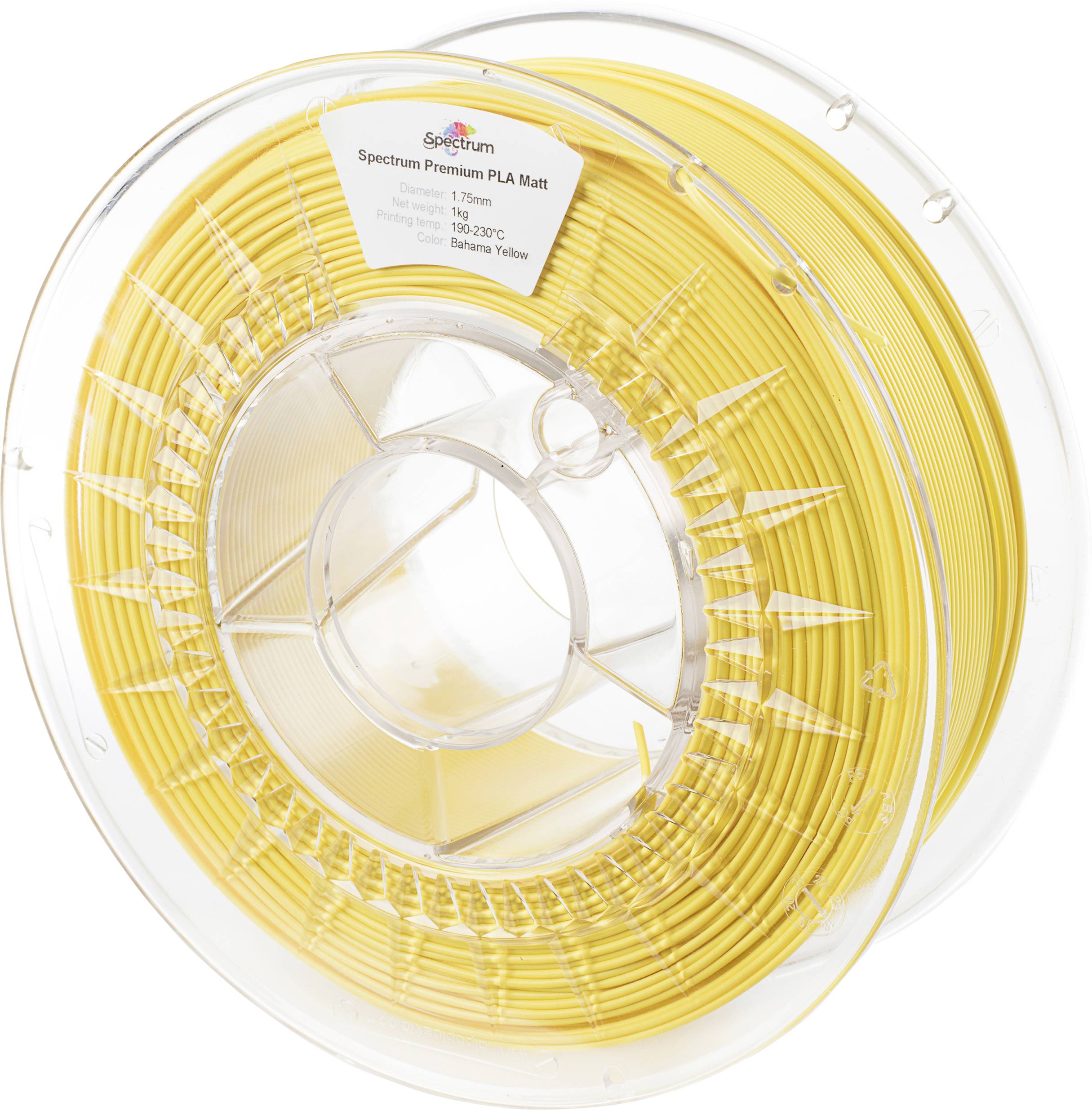 Spectrum Filaments 80242 PLA MATT Filament PLA mat Mat 1.75 mm 1000 g Bahama Yellow, Geel (mat) 1 stuk(s)