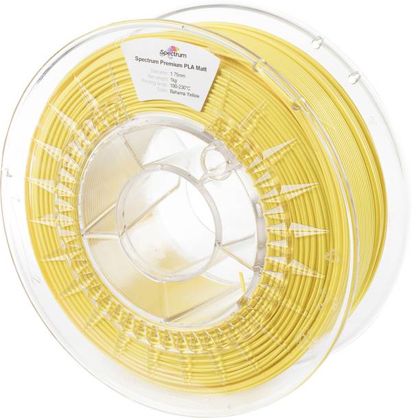 Spectrum Filaments 80242 PLA MATT Filament PLA Matt Matt 1.75 mm 1000 g bahama yellow, Gelb (matt)  1 St.