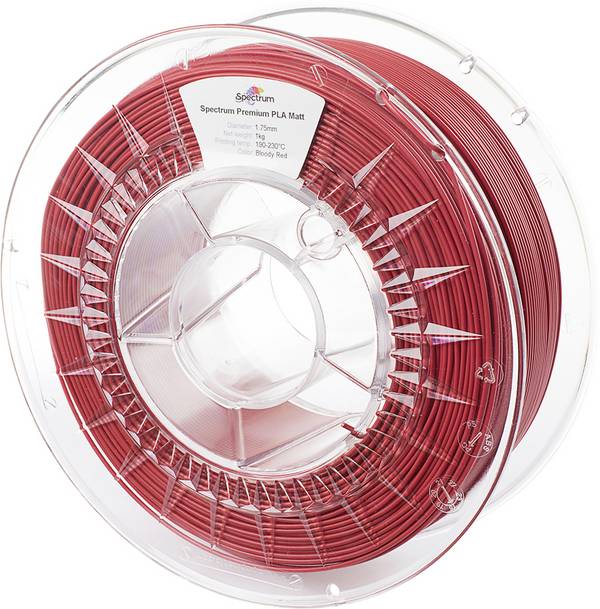 Spectrum Filaments 80240 PLA MATT Filament PLA Matt Matt 1.75 mm 1000 g bloody red, Rot (matt)  1 St.