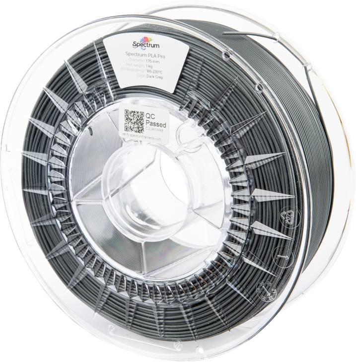 Spectrum Filaments 80109 PLA Pro Filament PLA Pro Slagvast 1.75 mm 1000 g Dark grey, Donkergrijs 1 stuk(s)
