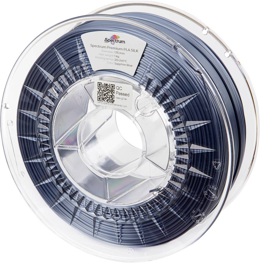 Spectrum Filaments 80265 PLA SILK Filament PLA zijdeglans Zijdeglans 1.75 mm 1000 g Sapphire Blue, Blauw 1 stuk(s)