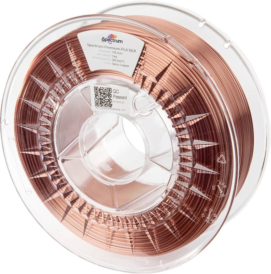 Spectrum Filaments 80441 PLA SILK Filament PLA-Seide Seidig glänzend 1.75 mm 1 kg Spicy Copper, Kupfer 1 St.