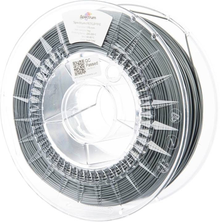 Spectrum Filaments 80744 PET-G/PTFE Filament PETG/PTFE chemisch beständig 1.75 mm 1000 g Dark-Grey, Grau 1 St.