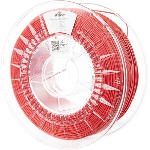 Spectrum Filaments 80746 PET-G/PTFE Filament PETG/PTFE chemisch beständig 1.75 mm 1000 g Traffic Red, Rot 1 St.