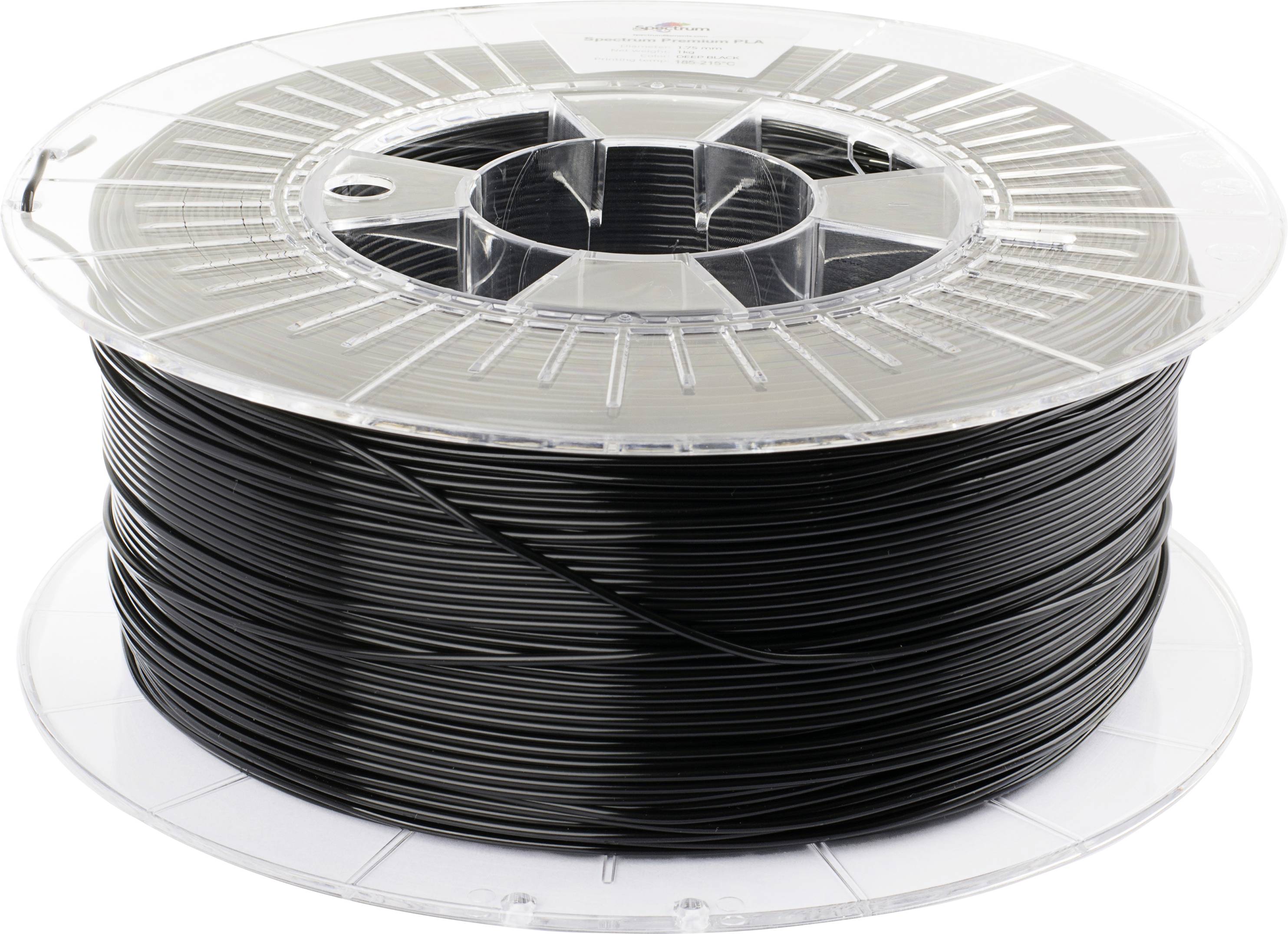 Spectrum Filaments 80002 PLA Premium Filament PLA 1.75mm 1000g Deep Black, Schwarz 1St.