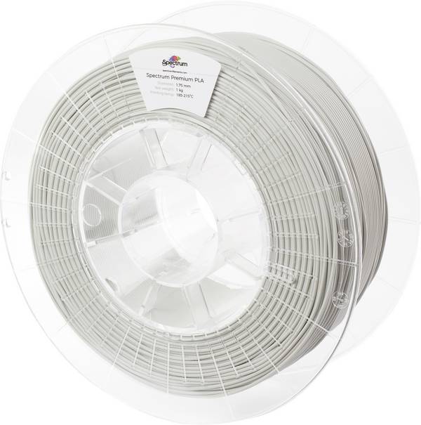 Spectrum Filaments 80115 PLA Premium Filament PLA geruchsarm 1.75 mm 1000 g Hellgrau, Grau  1 St.