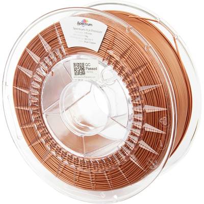 Eine Spule mit kupferfarbenem PLA-Filament von der Marke Spectrum, geeignet für 3D-Drucker.