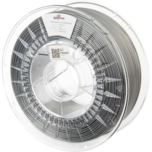 Spectrum Filaments 80015 PLA Premium Filament PLA 1.75 mm 1000 g silver star, Silber 1 St.