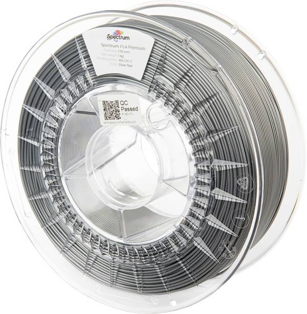 Spectrum Filaments 80015 PLA Premium Filament PLA  1.75 mm 1000 g silver star, Silber  1 St.