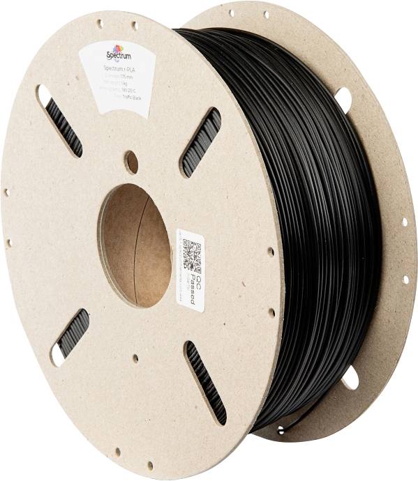 Spectrum Filaments 80554 recycled PLA Filament PLA kunststof Gerecycled PLA 1.75 mm 1000 g Traffic Black, Zwart 1 stuk(s)