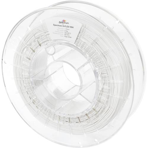 Spectrum Filaments 80254 S-Flex 90A Filament TPU flexibel 1.75 mm 500 g polar white, Polarweiß, Weiß 1 St.