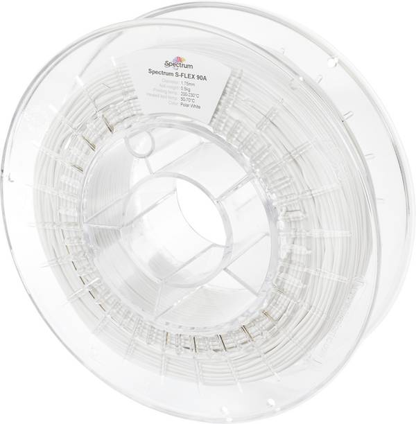 Spectrum Filaments 80254 S-Flex 90A Filament TPU flexibel 1.75 mm 500 g polar white, Polarweiß, Weiß  1 St.