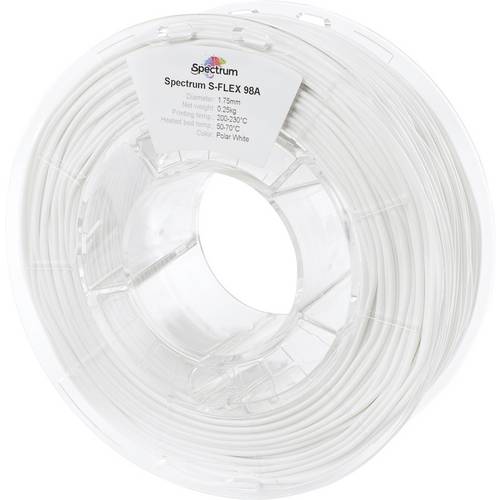 Spectrum Filaments 80522 S-Flex 98A Filament TPU flexibel 1.75 mm 250 g polar white, Polarweiß, Weiß 1 St.