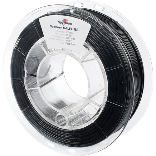Spectrum Filaments 80523 S-Flex 98A Filament TPU flexibel 1.75 mm 250 g Deep Black, Schwarz 1 St.