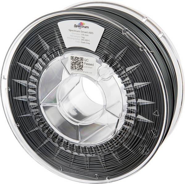 Spectrum Filaments 80096 smart ABS Filament ABS schlagfest 1.75 mm 1000 g Dark-Grey, Dunkelgrau, Grau  1 St.