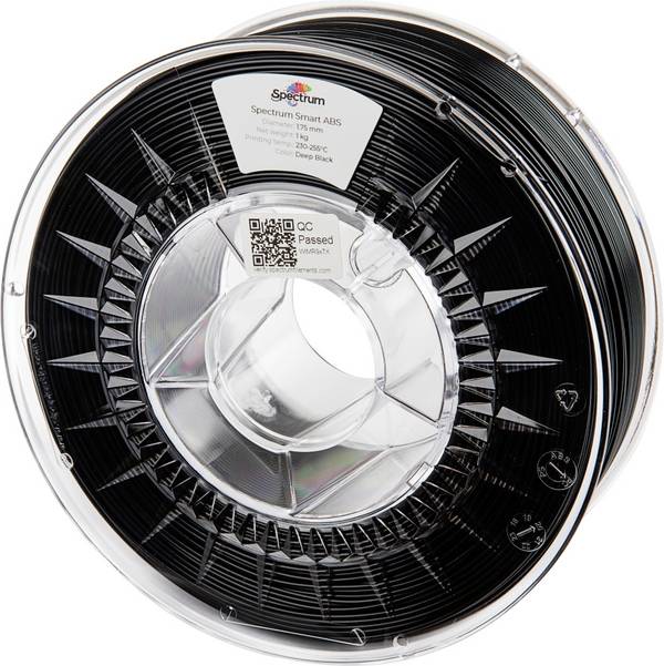 Spectrum Filaments 80088 smart ABS Filament ABS schlagfest 1.75 mm 1000 g Deep Black, Schwarz  1 St.