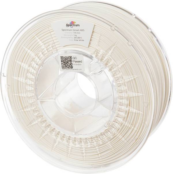 Spectrum Filaments 80092 smart ABS Filament ABS schlagfest 1.75 mm 1000 g polar white, Polarweiß, Weiß  1 St.