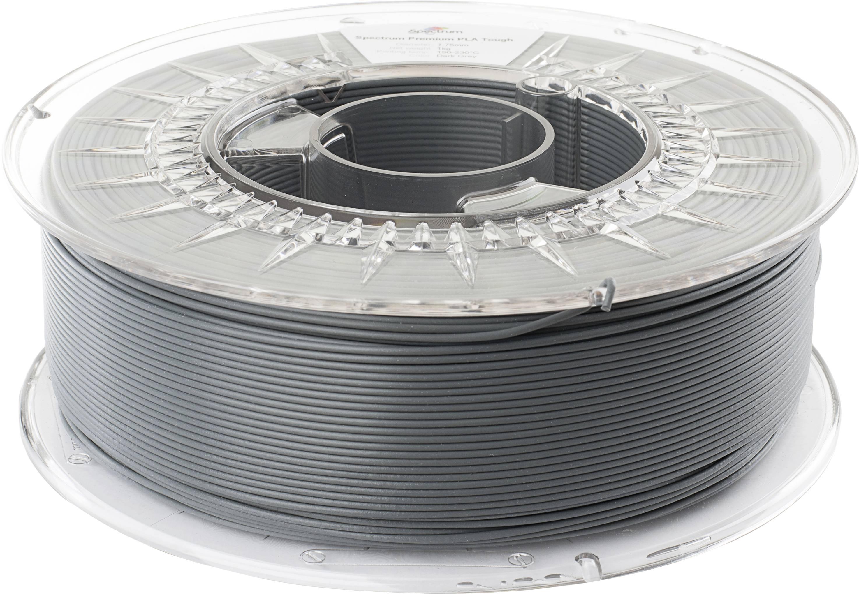 Spectrum Filaments 80196 PLA Tough Filament Tough PLA schlagfest 1.75 mm 1000 g Dark-Grey, Dunkelgrau, Grau 1 St.