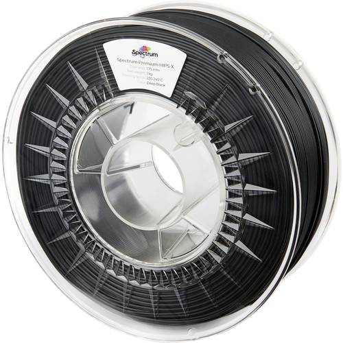 Spectrum Filaments 80078 HIPS-X DEEP BLACK Filament HIPS, Supportmaterial schlagfest, Matt, Leicht zu schleifen 1.75 mm ...