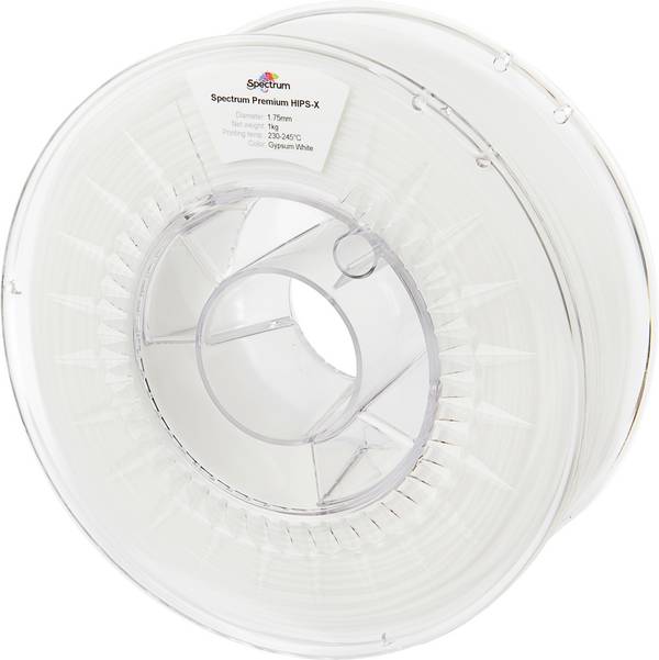 Spectrum Filaments 80075 HIPS-X GYPSUM WHITE Filament HIPS, Supportmaterial schlagfest, Matt, Leicht zu schleifen 1.75 mm 1000 g Weiß  1 St.