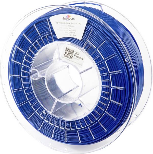 Spectrum Filaments 80666 Premium PCTG Filament PCTG chemisch beständig, geruchsarm 1.75 mm 1000 g navy blue, Marineblau, Blau  1 St.