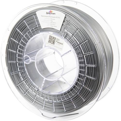 Spectrum Filaments 80658 Premium PCTG Filament PCTG chemisch beständig, geruchsarm 1.75 mm 1000 g Silver Steel, Silber, ...