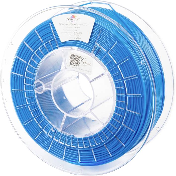Spectrum Filaments 80663 Premium PCTG Filament PCTG chemisch beständig, geruchsarm 1.75 mm 1000 g Sky Blue, Himmelblau, 