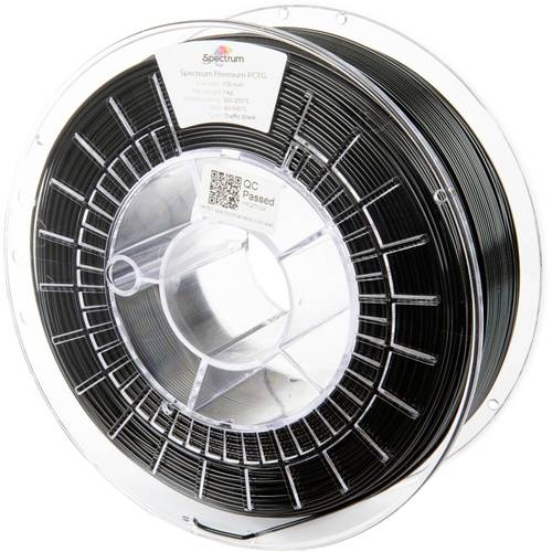 Spectrum Filaments 80665 Premium PCTG Filament PCTG chemisch beständig, geruchsarm 1.75 mm 1000 g Traffic Black, Schwarz...