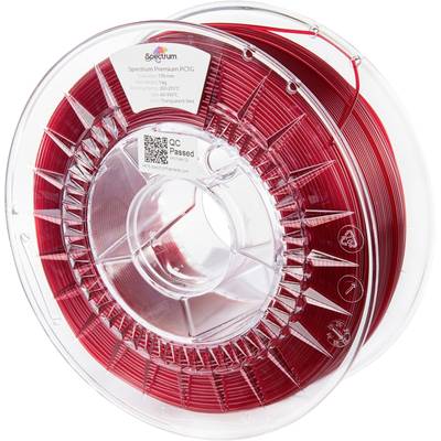 Spectrum Filaments 80738 Premium PCTG Filament PCTG chemisch beständig, geruchsarm 1.75 mm 1000 g Transparent Red, Rot 1