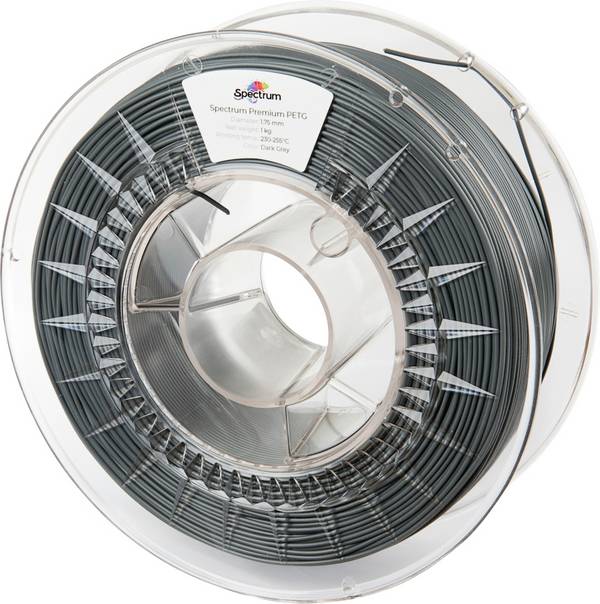 Spectrum Filaments 80310 PET-G Premium Filament PETG chemisch beständig, schlagfest 1.75 mm 1000 g Dark-Grey, Grau, Dunkelgrau  1 St.