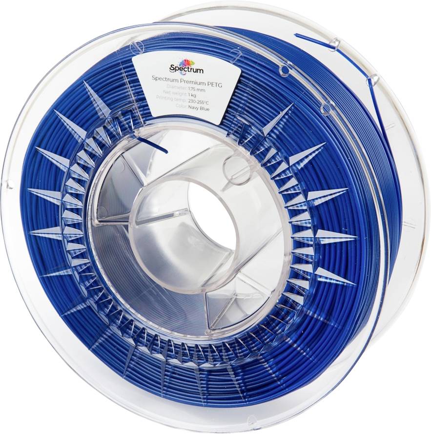 Spectrum Filaments 80309 PET-G Premium Filament PETG chemisch beständig, schlagfest 1.75 mm 1000 g navy blue, Marineblau...