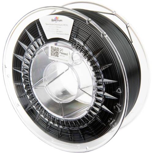 Thumbnail - Spectrum Filaments 80473 PET-G Premium Filament PETG chemisch beständig, schlagfest 1.75 mm 1000 g Transparent, Schwarz ...