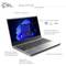 Laptop mit 15,6" Full HD Display, integriertem Touchpad, Webcam und Fingerabdrucksensor. Deutsches QWERTZ-Layout. Geeignet für 'Windows Hello'.