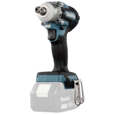 Ein kabelloser Makita Schlagschrauber mit blau-schwarzem Gehäuse und einem abnehmbaren 18V-Akku, geeignet für Heimwerkerarbeiten.