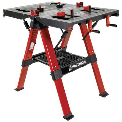 HOLZMANN WST10 Klappbare Werkbank 7.5kg Rot - Leicht & Stabil