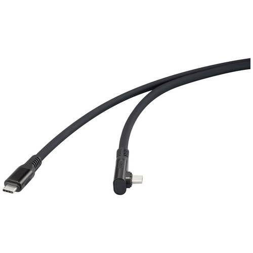 Renkforce USB-C® Kabel USB4® USB-C® Stecker 1.00 m Schwarz 8K UHD, magnetischer Stecker RF-6438138