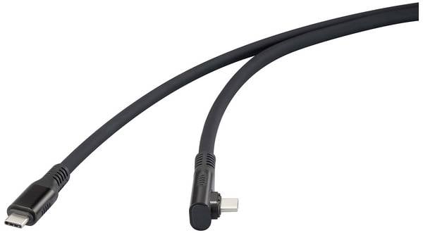 Renkforce USB-C® Kabel USB4® USB-C® Stecker 1.00 m Schwarz 8K UHD, magnetischer Stecker RF-6438138