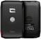Zwei schwarze Powerbanks mit robustem Design, eine zeigt ein Logo und die andere die Anschlüsse und technische Spezifikationen auf der Rückseite.