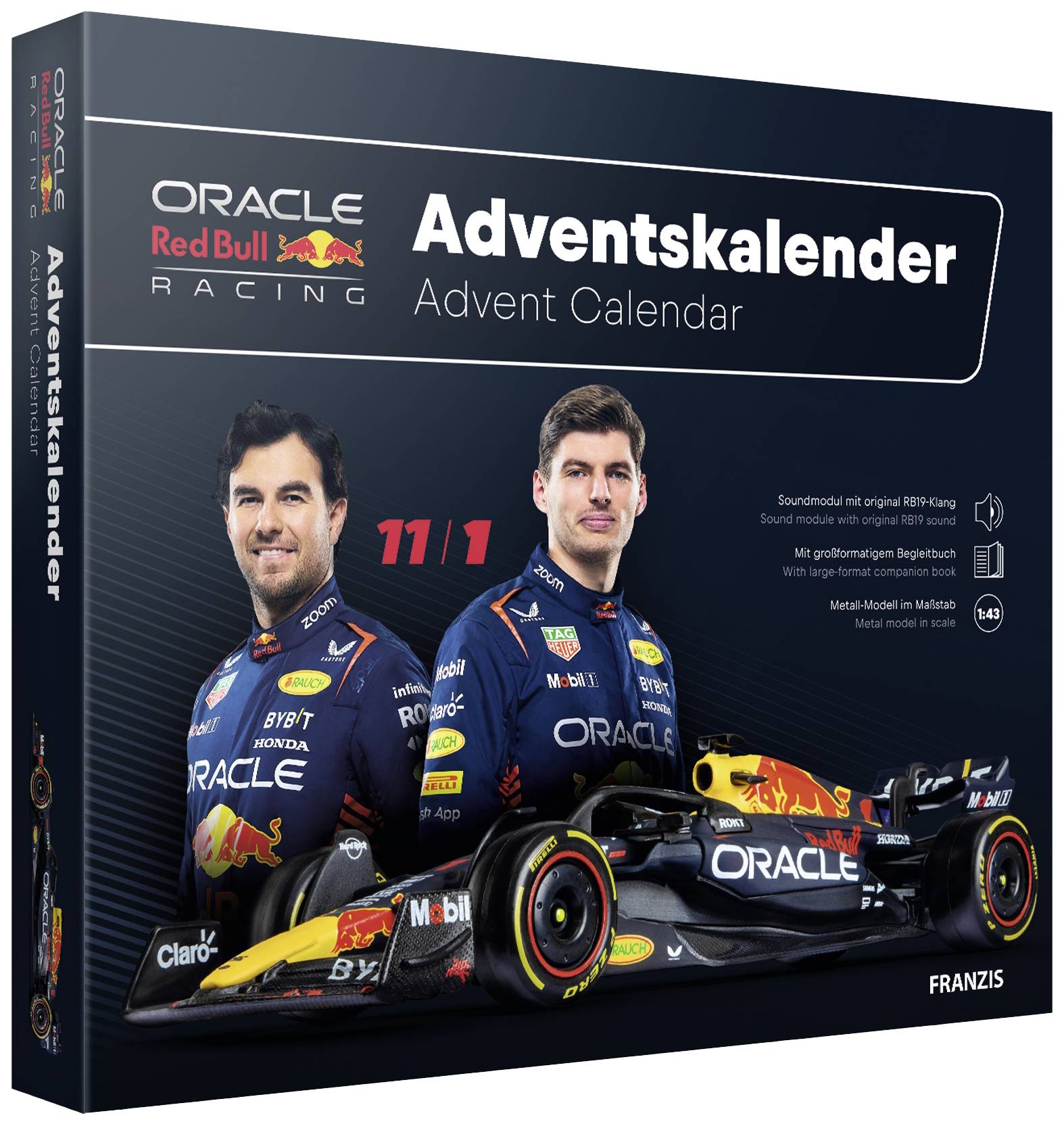 FRANZIS Oracle Red Bull Racing Bausätze Adventskalender Altersklasse ab 14 Jahre