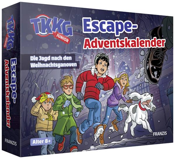 FRANZIS TKKGjunior Escape Gemeinschaftsspiele Adventskalender Altersklasse ab 8 Jahre