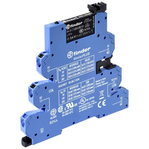 Finder 39.61.0.060.0060 Koppelrelais 60 V DC/AC 6 A 1 Wechsler 1 St.