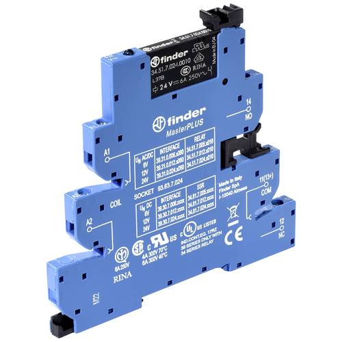 Finder 39.31.7.220.0060 Koppelrelais 220 V/DC 6 A 1 Wechsler 1 St.