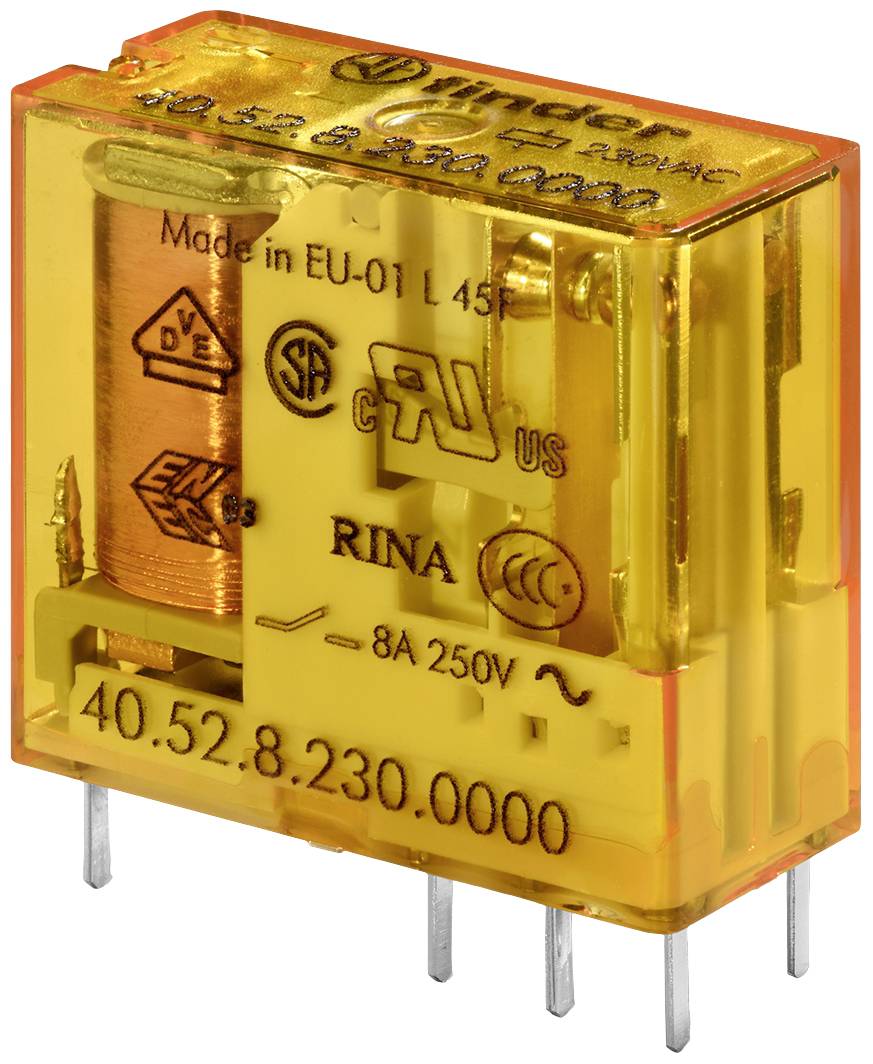 Finder 40.52.9.024.5000 Printrelais 4 V/DC 8 A 2 Wechsler 1 St.